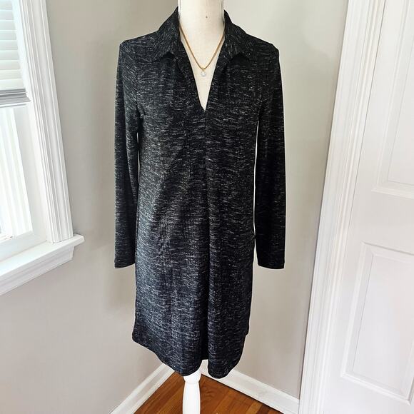 MNG MANGO Gray Collared Dress NEW - Picture 1 of 7